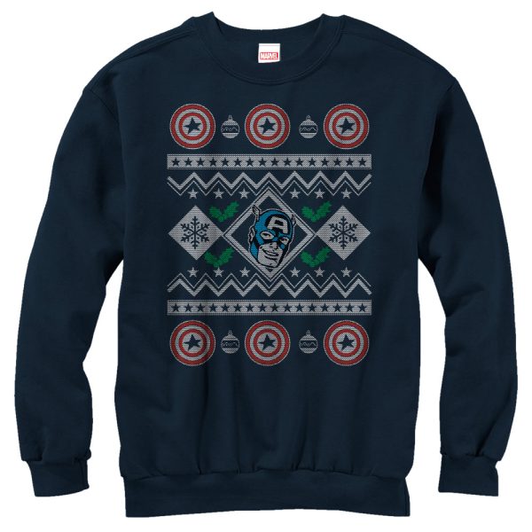 Women’s Marvel Ugly Christmas Captain America Sweatshirt