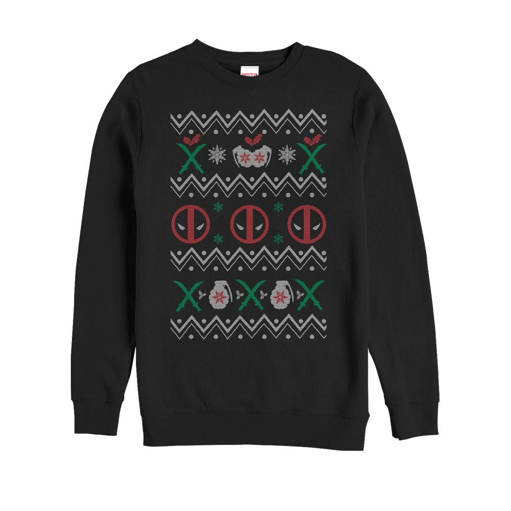Women's Marvel Ugly Christmas Deadpool Sweatshirt Women's Marvel Ugly Christmas Deadpool Sweatshirt