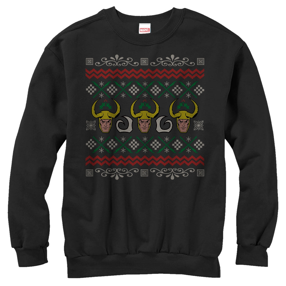 Women's Marvel Ugly Christmas Loki Sweatshirt Women's Marvel Ugly Christmas Loki Sweatshirt
