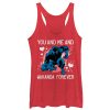 Women’s Marvel Valentine Panther Wakanda Forever Racerback Tank Top