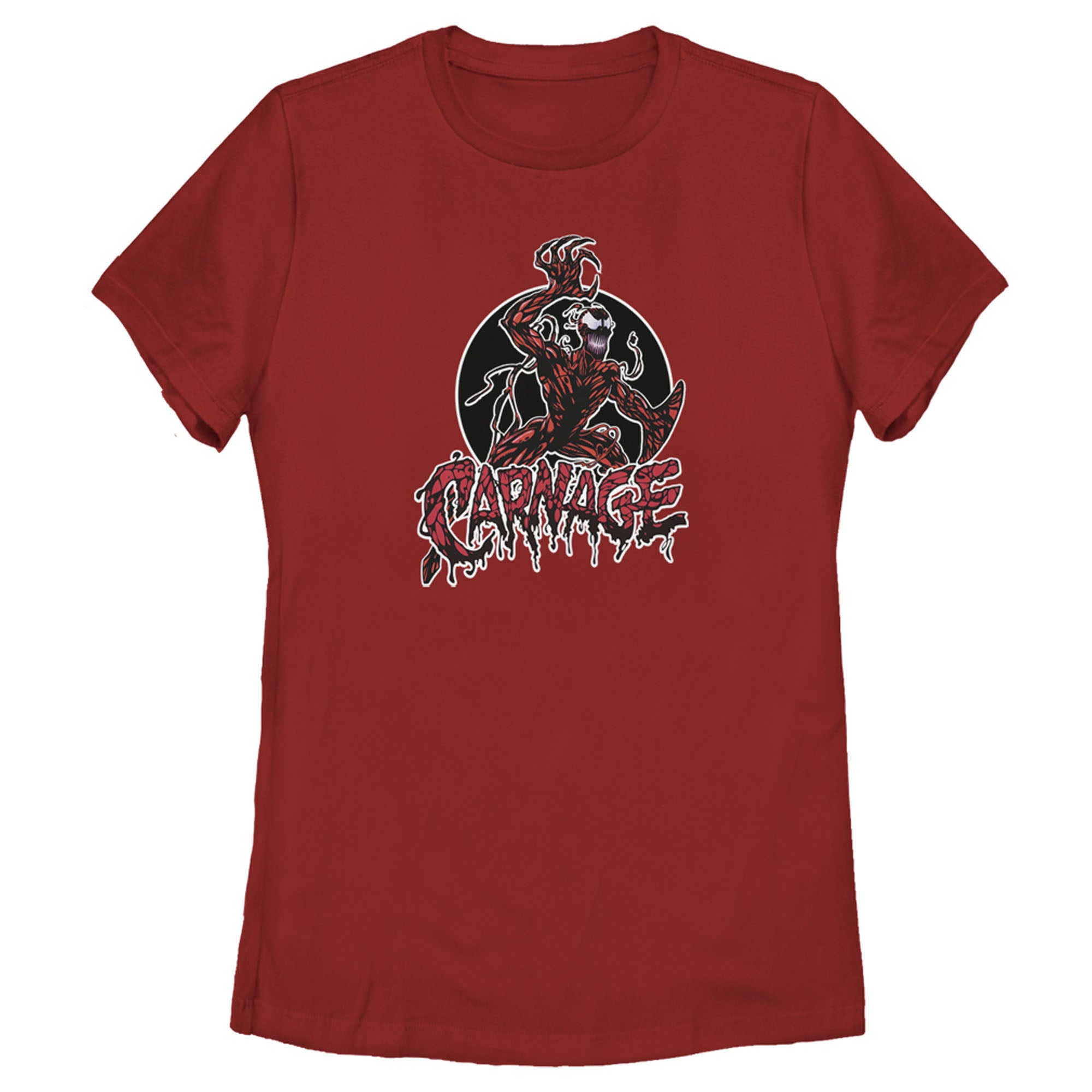 Women's Marvel Venom Carnage Circle T-Shirt Women's Marvel Venom Carnage Circle T-Shirt