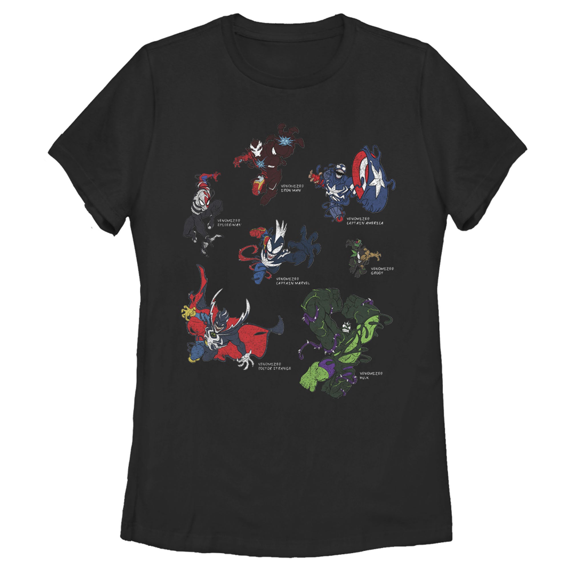Women's Marvel Venomized Hero Circle T-Shirt Women's Marvel Venomized Hero Circle T-Shirt