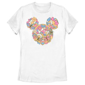 Women’s Mickey & Friends Flowers and Butterflies Ears T-Shirt