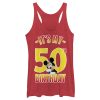 Women’s Mickey & Friends It’s My 50th Birthday Racerback Tank Top
