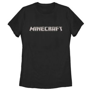 Women’s Minecraft Classic Logo Black T-Shirt