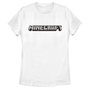 Women’s Minecraft Classic Logo White T-Shirt