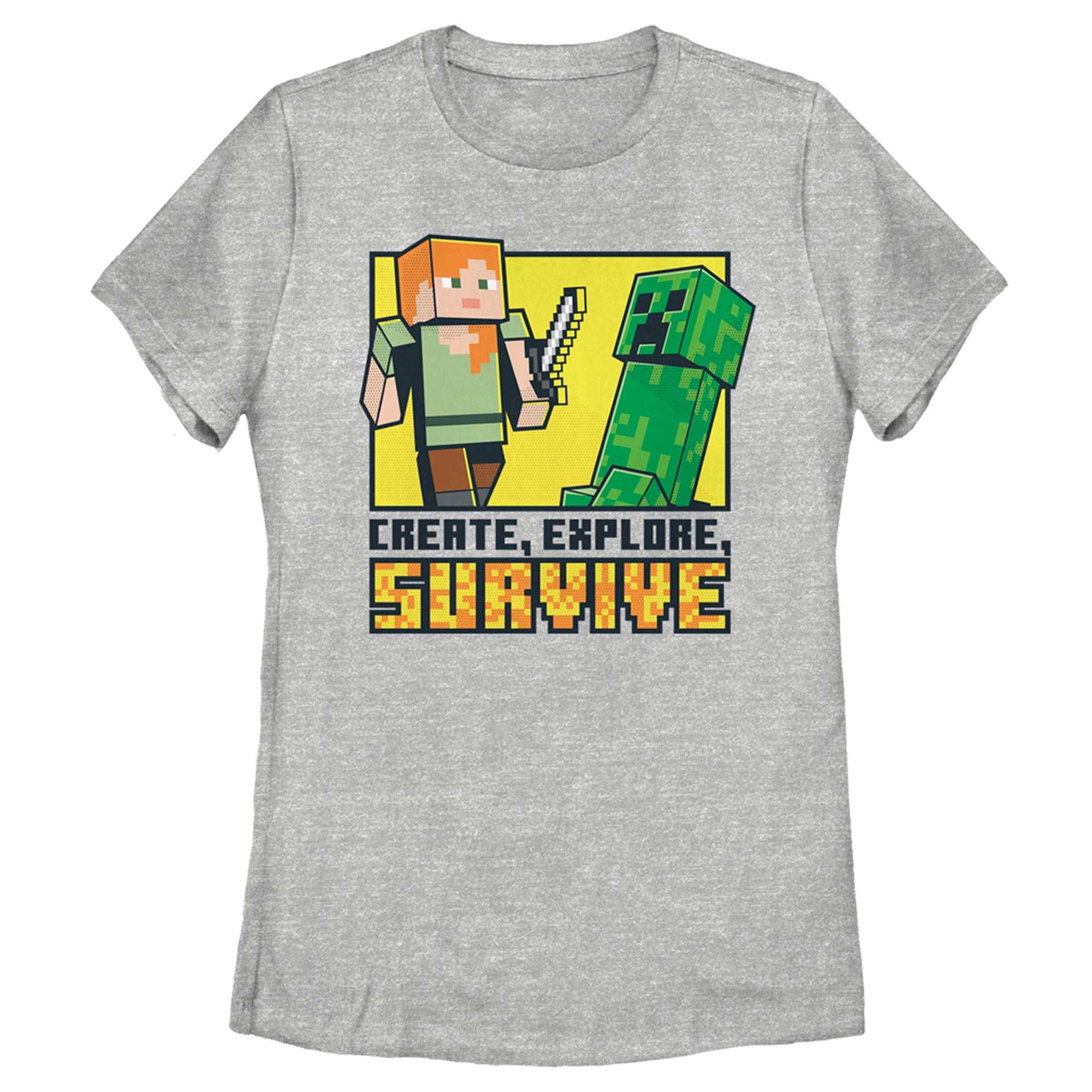 Women's Minecraft Create Explore Survive T-Shirt Women's Minecraft Create Explore Survive T-Shirt