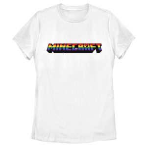 Women’s Minecraft Rainbow Logo T-Shirt