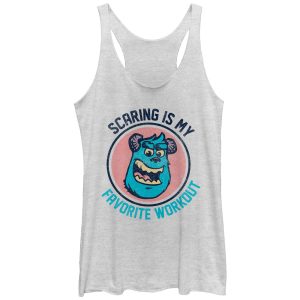 Women’s Monsters Inc Sulley Scaring is My Favorite Workout Racerback Tank Top