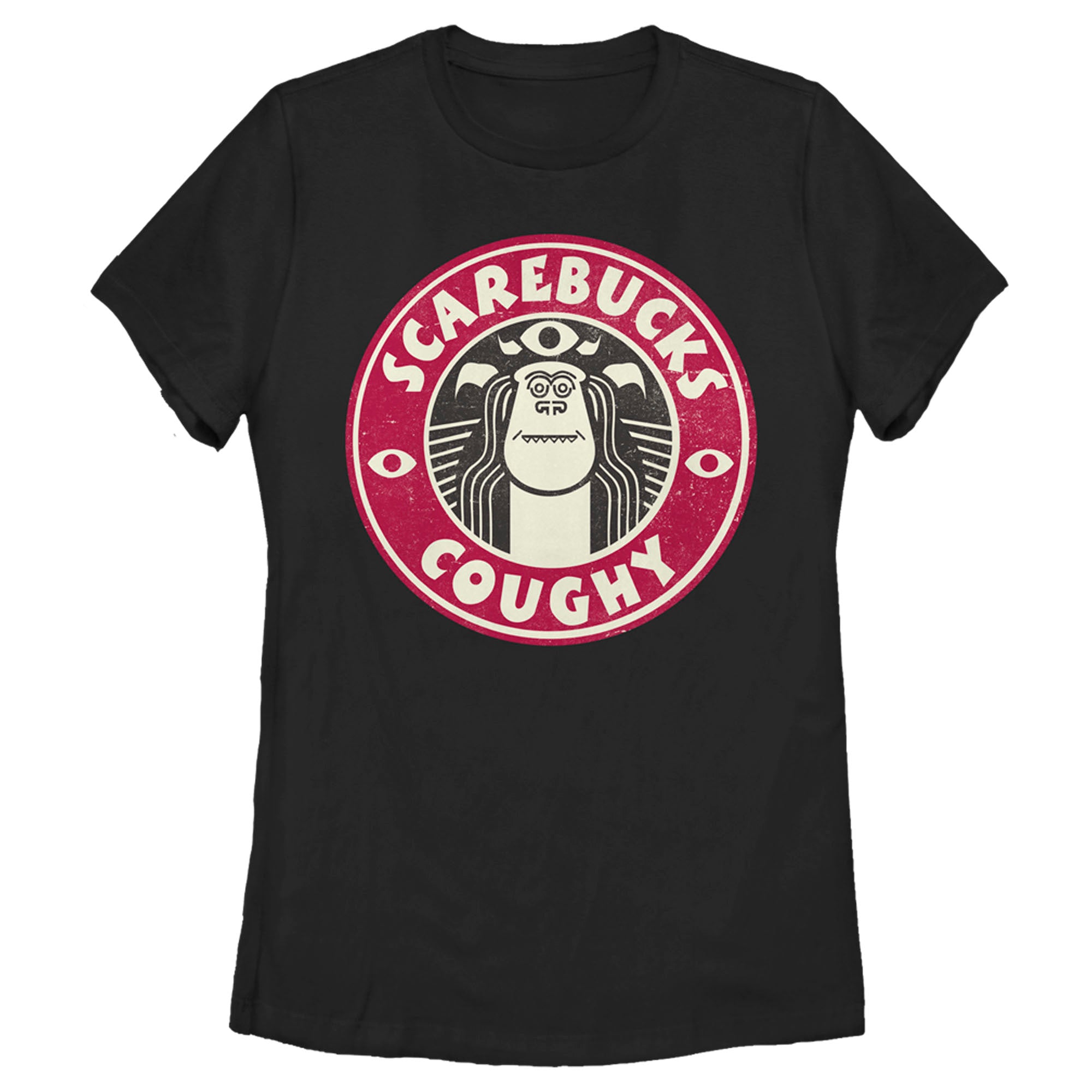 Women's Monsters at Work Scarebucks Coughy T-Shirt Women's Monsters at Work Scarebucks Coughy T-Shirt