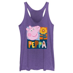 Women’s Peppa Pig Spring Portrait Racerback Tank Top