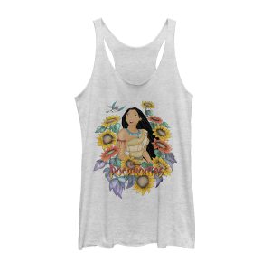 Women’s Pocahontas Sunflower Frame Racerback Tank Top