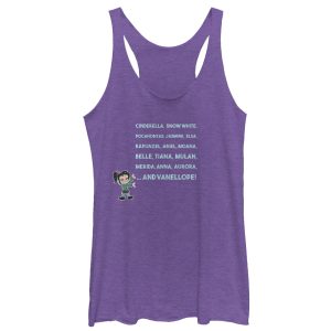 Women’s Ralph Breaks the Internet Princess List Racerback Tank Top