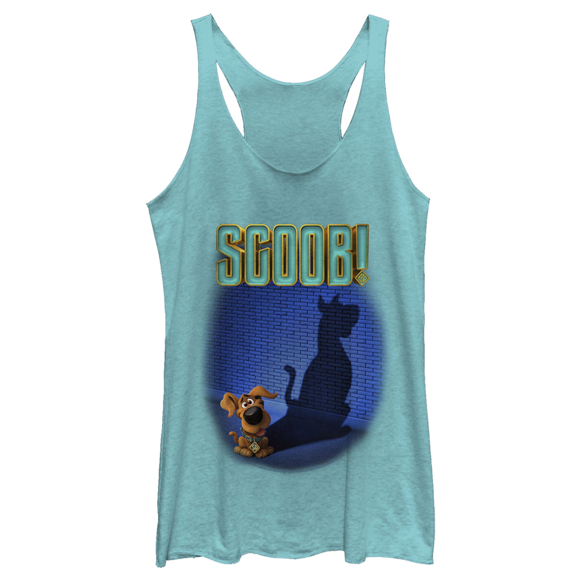 Women's Scooby Doo Dog Shadow Racerback Tank Top Women's Scooby Doo Dog Shadow Racerback Tank Top