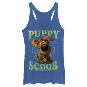 Women’s Scooby Doo Puppy Circle Racerback Tank Top