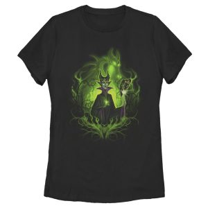 Women’s Sleeping Beauty Dark Detailed Maleficent T-Shirt