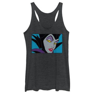 Women’s Sleeping Beauty Maleficent Close Up Racerback Tank Top