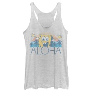 Women’s SpongeBob SquarePants Aloha Sunset Racerback Tank Top