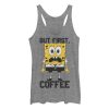 Women’s SpongeBob SquarePants But First Coffee Racerback Tank Top