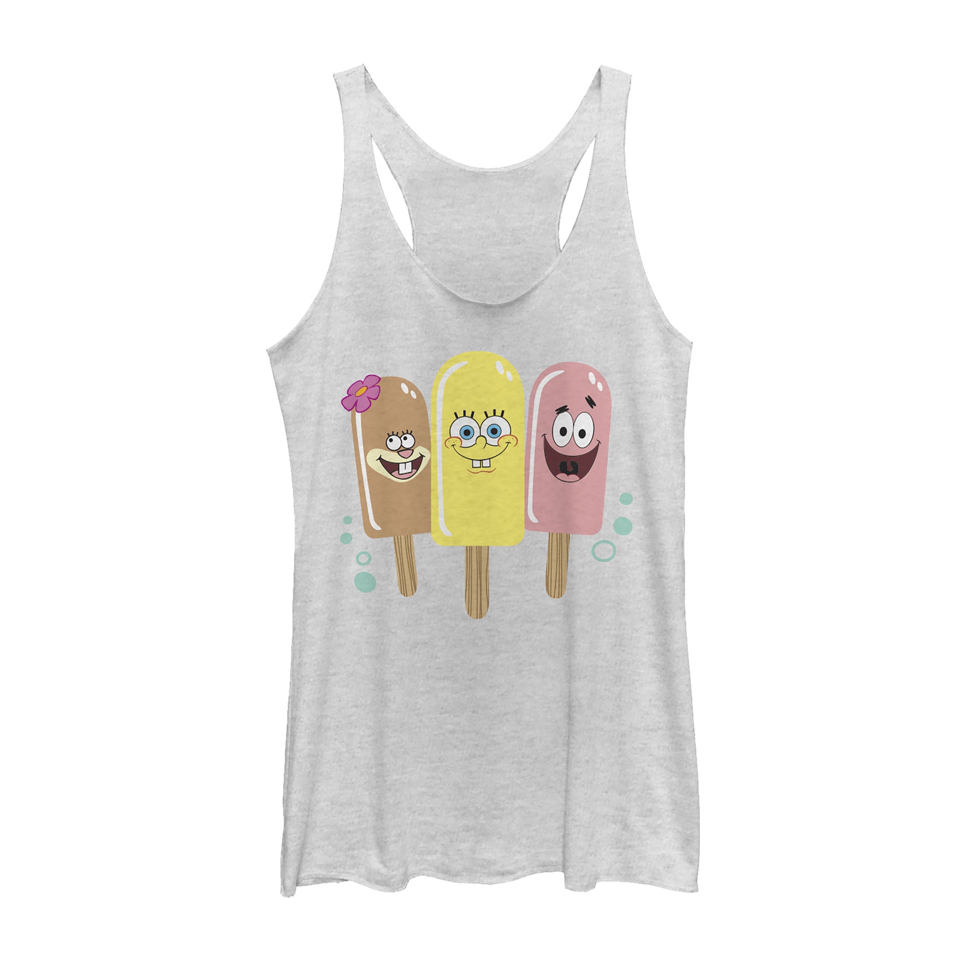 Women's SpongeBob SquarePants Popsicles Racerback Tank Top Women's SpongeBob SquarePants Popsicles Racerback Tank Top
