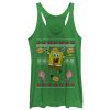 Women’s SpongeBob SquarePants Ugly Christmas Jellyfish Racerback Tank Top