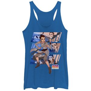 Women’s Star Wars Forces of Destiny Rey BB-8 Racerback Tank Top