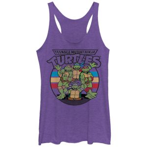 Women’s Teenage Mutant Ninja Turtles Group Wave Racerback Tank Top