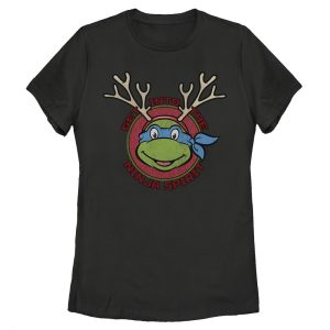 Women’s Teenage Mutant Ninja Turtles Leonardo Reindeer T-Shirt
