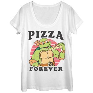 Women’s Teenage Mutant Ninja Turtles Pizza Forever Scoop Neck
