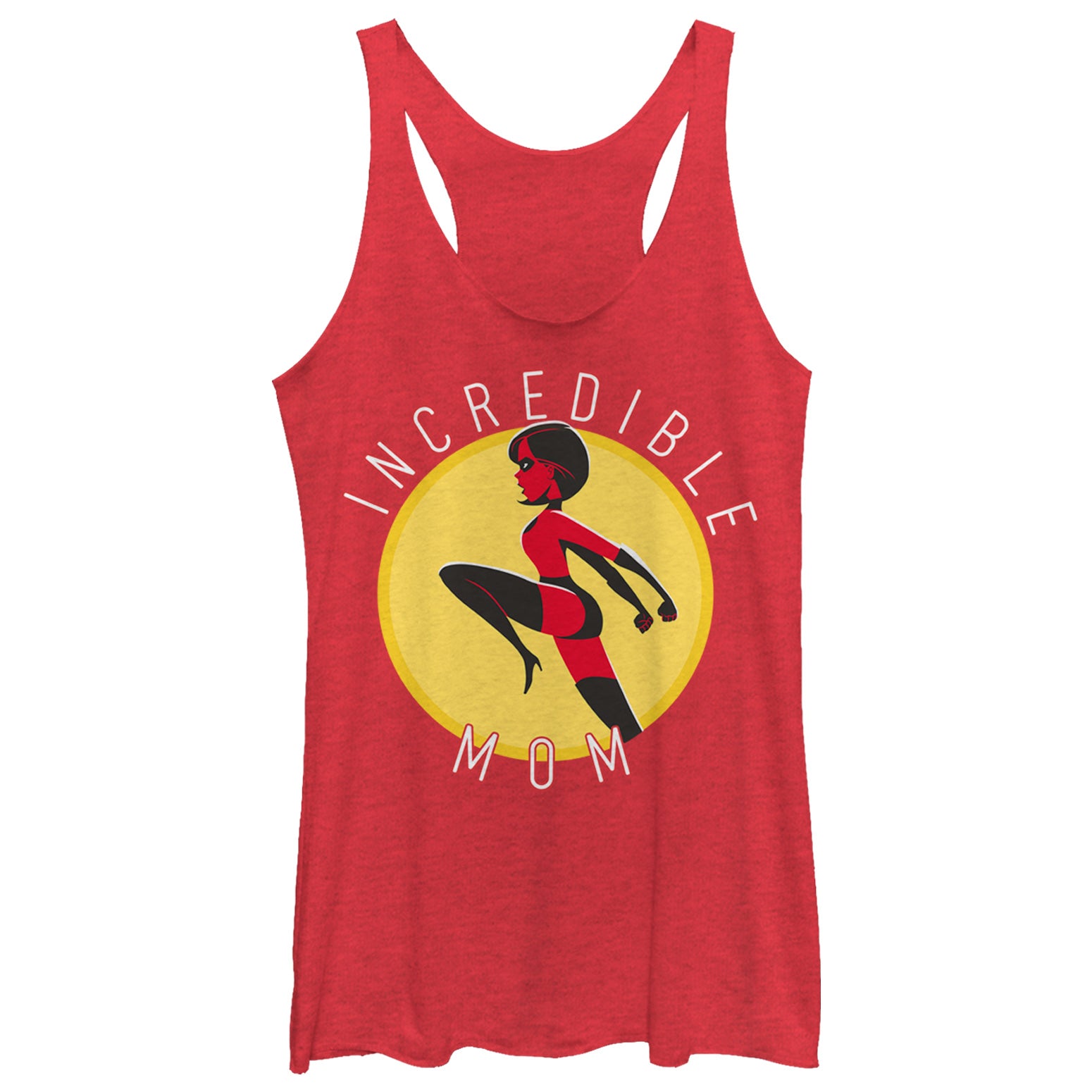 Women's The Incredibles 2 Incredible Mom Circle Racerback Tank Top Women's The Incredibles 2 Incredible Mom Circle Racerback Tank Top
