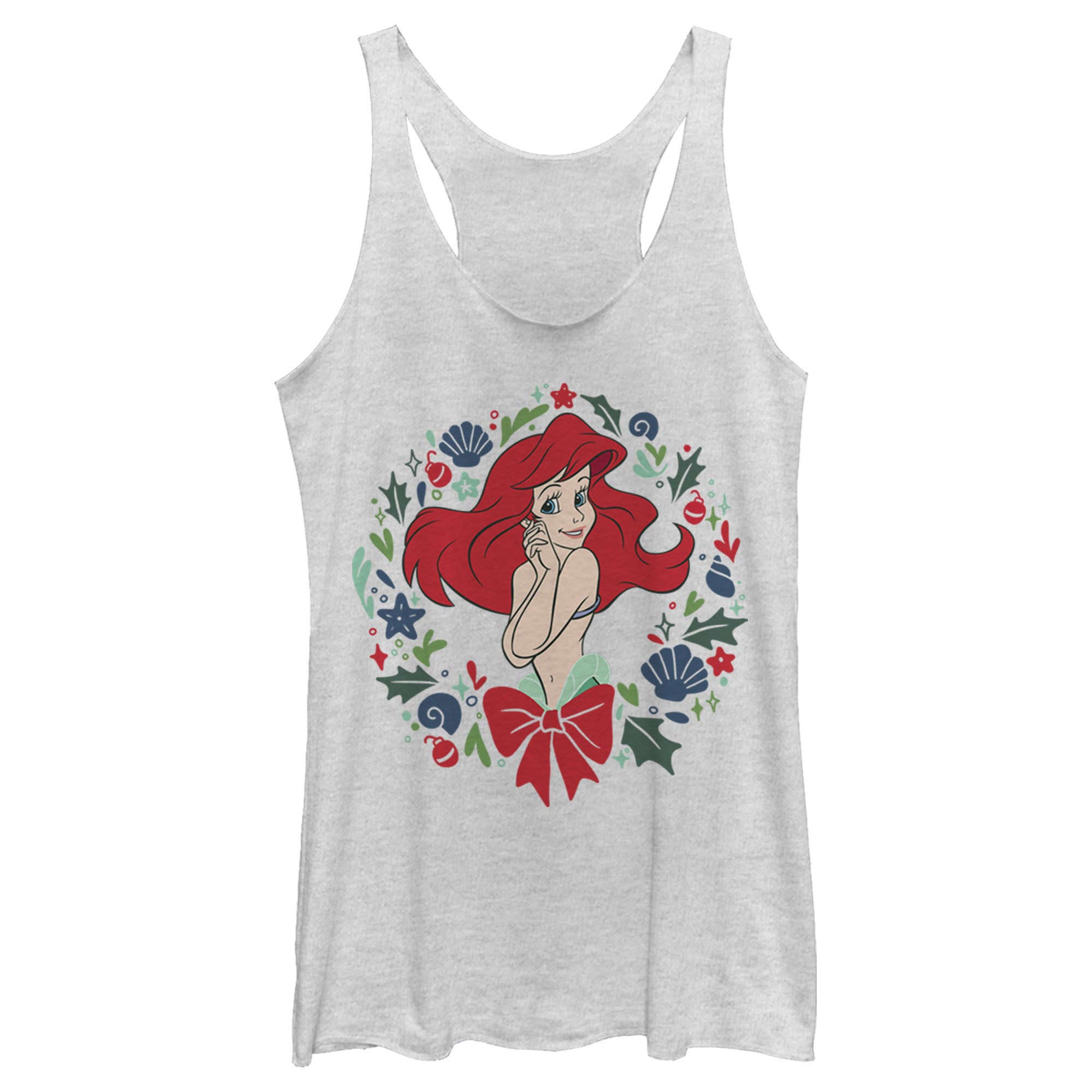 Women's The Little Mermaid The Little Mermaid Ariel Wreath Racerback Tank Top Women's The Little Mermaid The Little Mermaid Ariel Wreath Racerback Tank Top