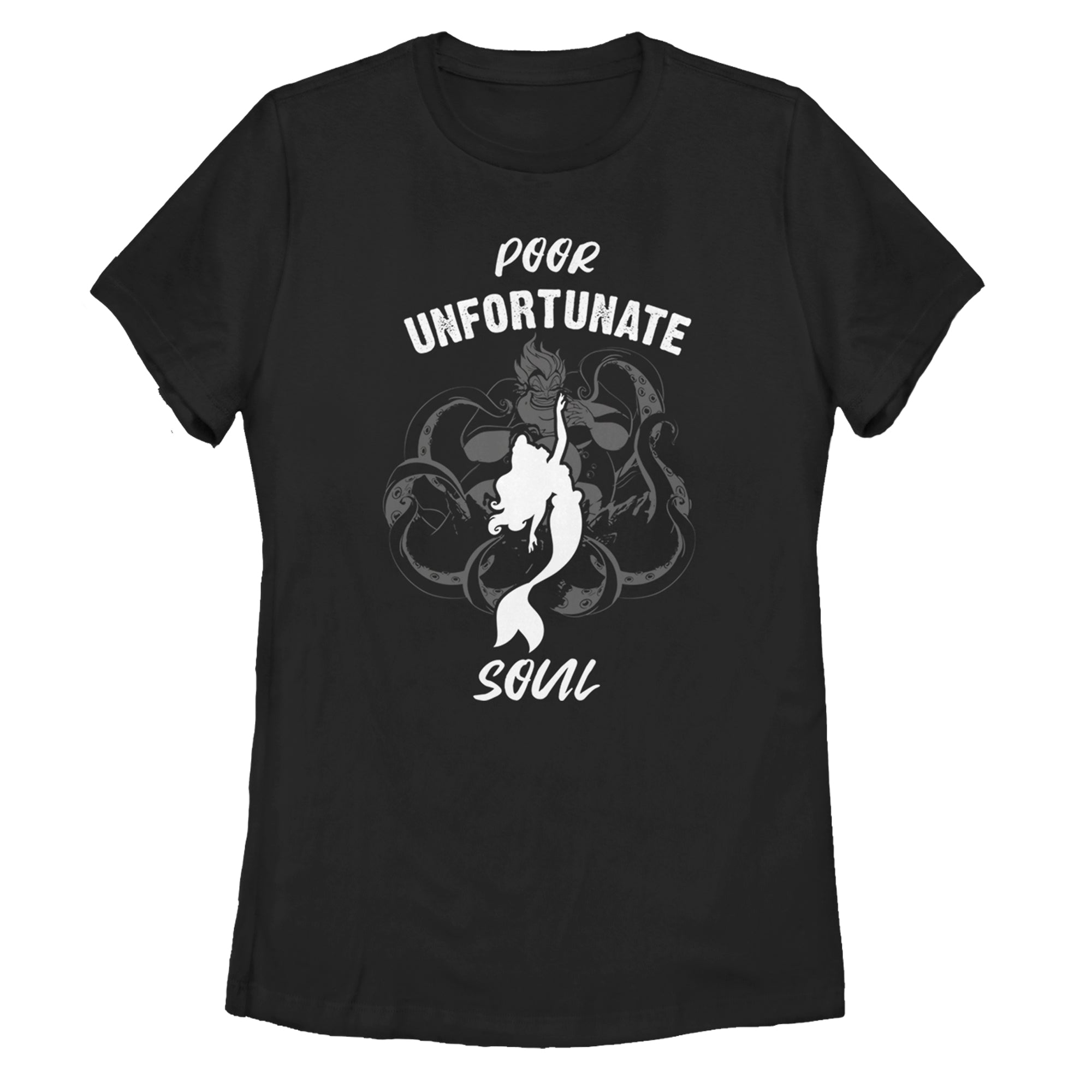 Women's The Little Mermaid Unfortunate Soul Silhouette T-Shirt Women's The Little Mermaid Unfortunate Soul Silhouette T-Shirt