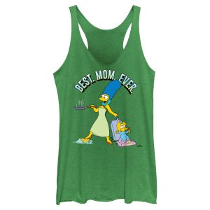 Women’s The Simpsons Marge Best. Mom. Ever. Racerback Tank Top