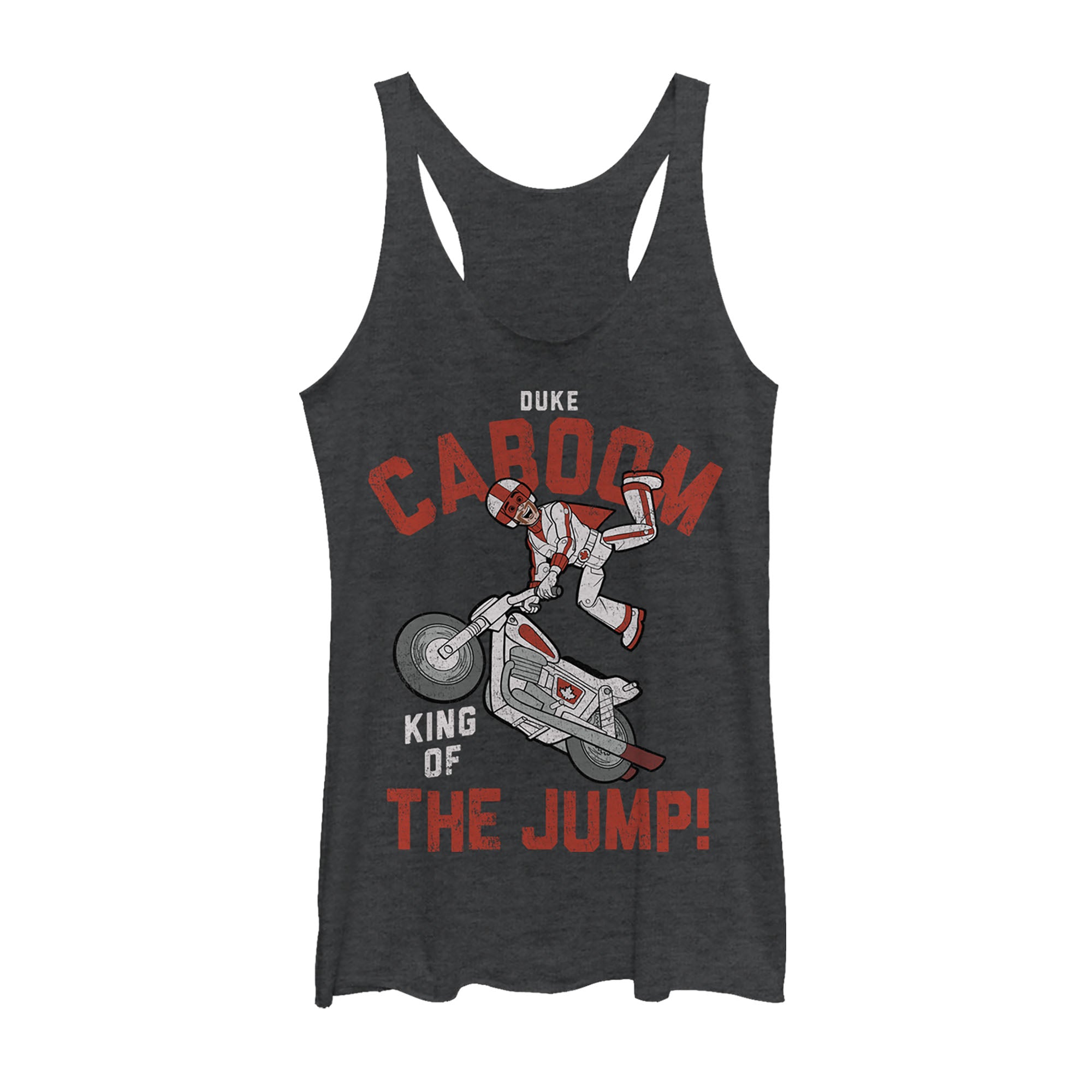 Women's Toy Story Caboom Jump King Racerback Tank Top Women's Toy Story Caboom Jump King Racerback Tank Top