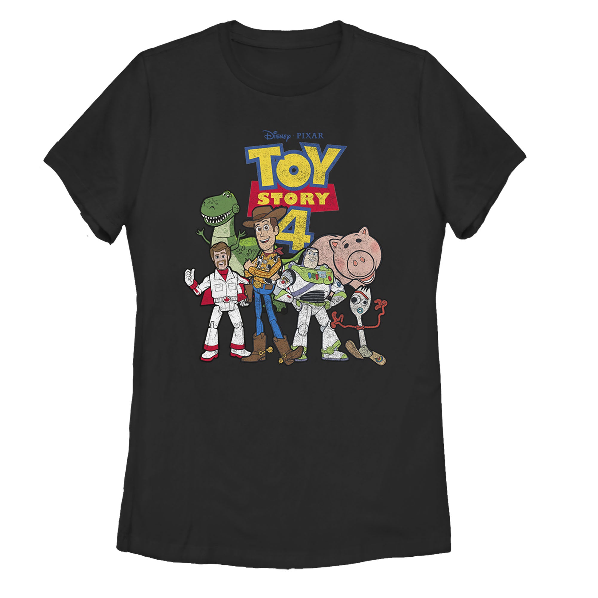 Women's Toy Story Character Logo Party T-Shirt Women's Toy Story Character Logo Party T-Shirt