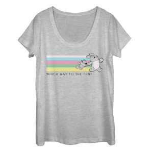 Women’s Toy Story Ducky & Bunny Fun Rainbow Race Scoop Neck