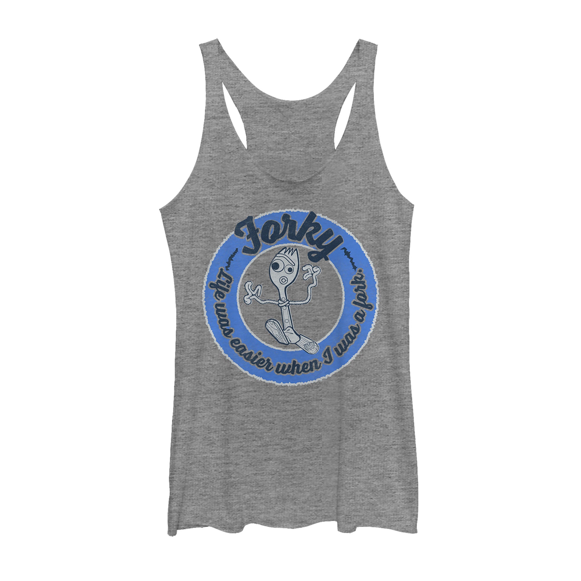 Women's Toy Story Forky Life Was Easy Racerback Tank Top Women's Toy Story Forky Life Was Easy Racerback Tank Top