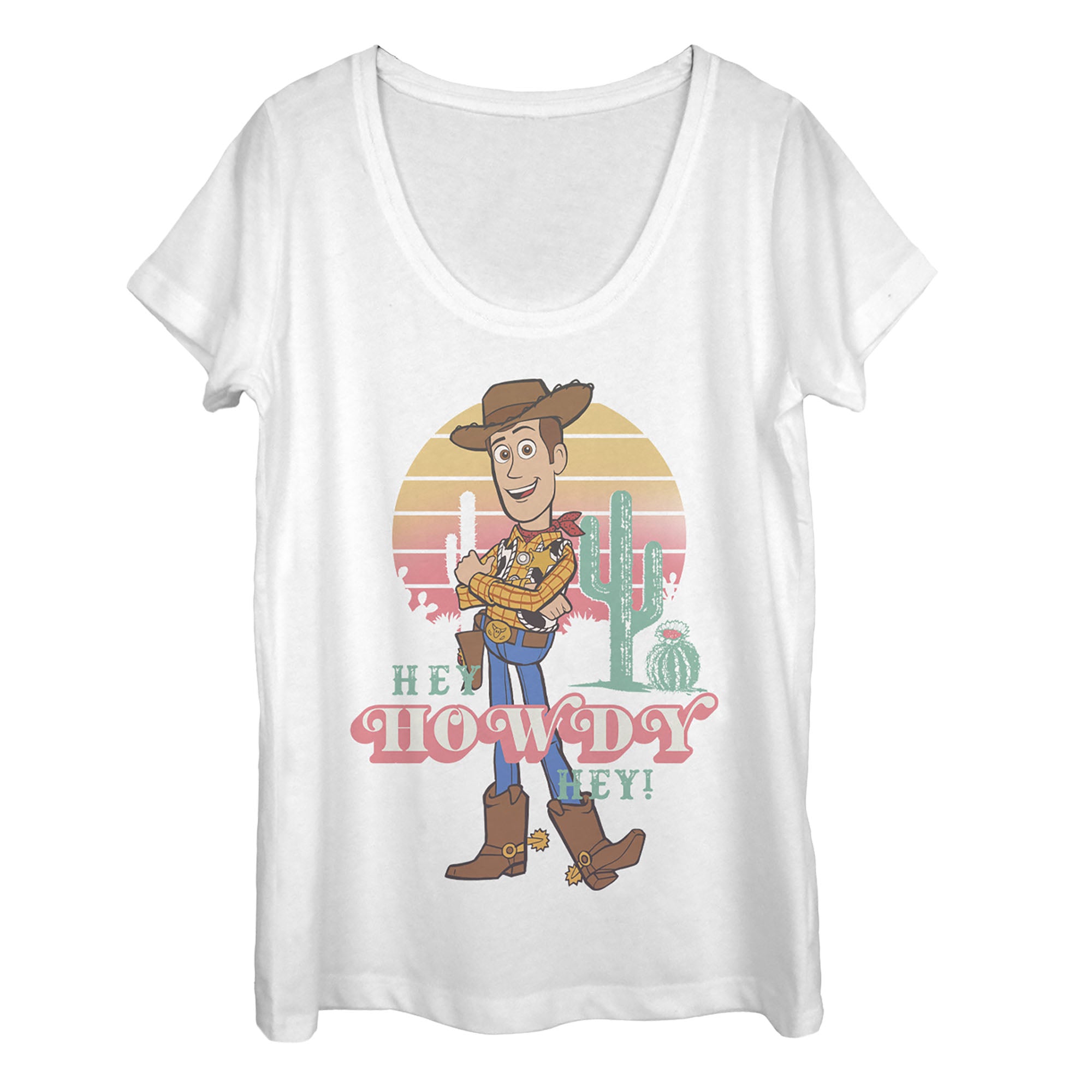 Women's Toy Story Hey Woody Scoop Neck Women's Toy Story Hey Woody Scoop Neck