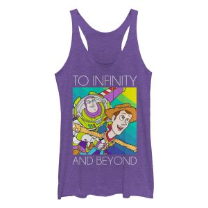 Women’s Toy Story Infinity and Beyond Rainbow Racerback Tank Top