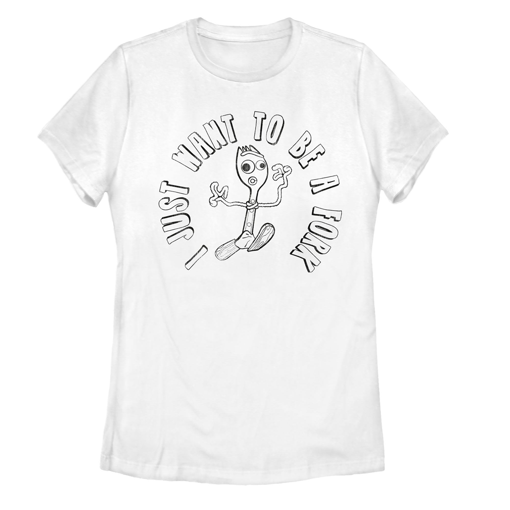 Women's Toy Story Want to be Forky T-Shirt Women's Toy Story Want to be Forky T-Shirt