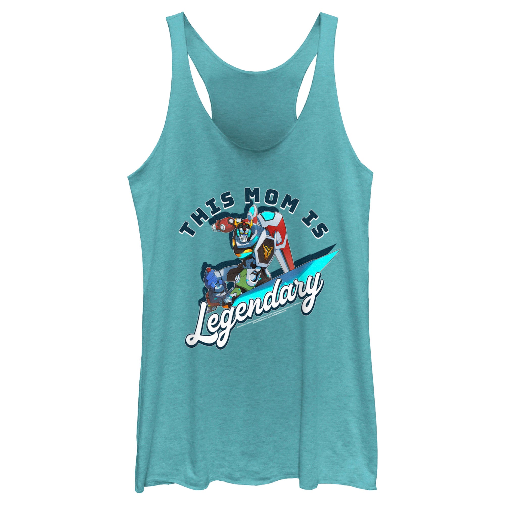 Women's Voltron Legendary Defender Legendary Mom Racerback Tank Top Women's Voltron Legendary Defender Legendary Mom Racerback Tank Top