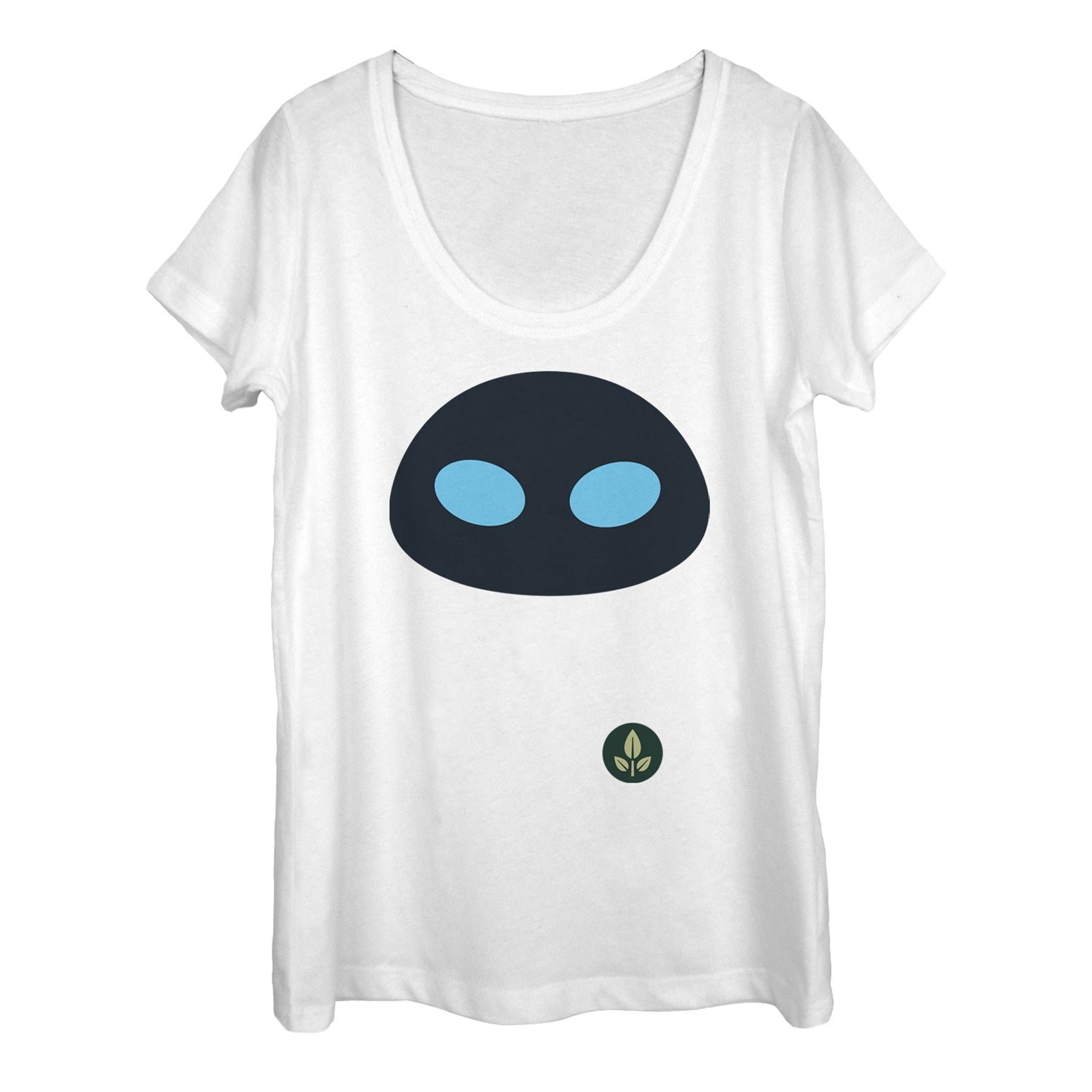 Women's Wall-E EVE Face Scoop Neck Women's Wall-E EVE Face Scoop Neck