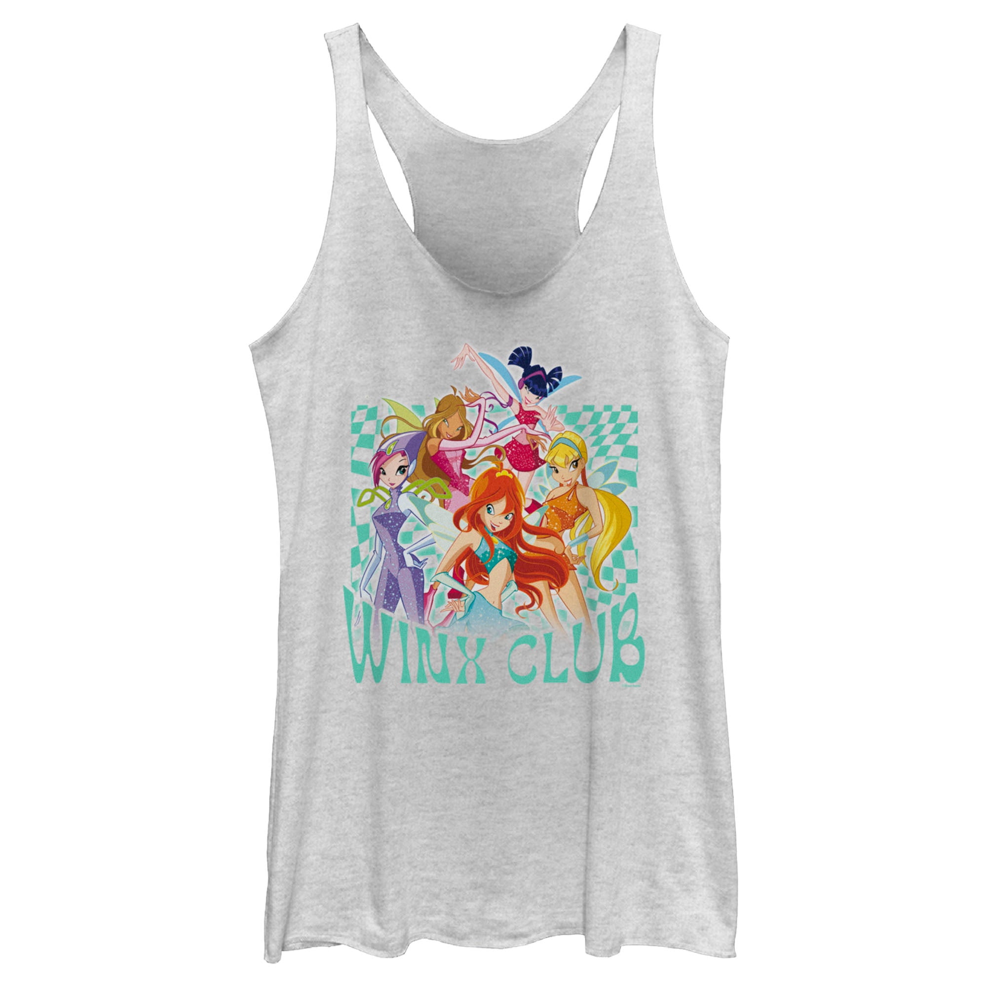 Women's Winx Club Fairies Group Portrait Racerback Tank Top Women's Winx Club Fairies Group Portrait Racerback Tank Top