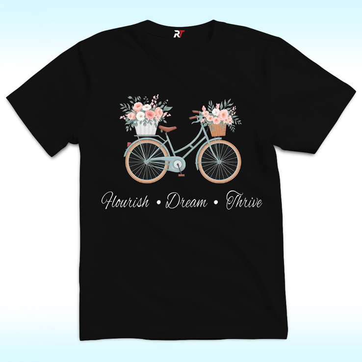 Flourish Dream Thrive Shirt, FDT, Anti Trump, Floral Bike Flourish Dream Thrive Shirt, FDT, Anti Trump, Floral Bike