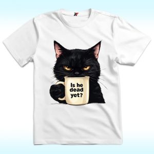 Is He Dead Yet Black Cat Shirt, FDT, Anti Trump