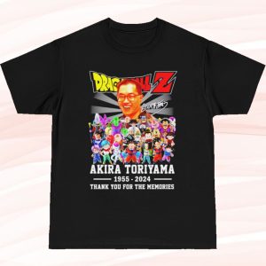 Dragon Ball Z Akira Toriyama 1955-2024 Thank You For The Memories Shirt