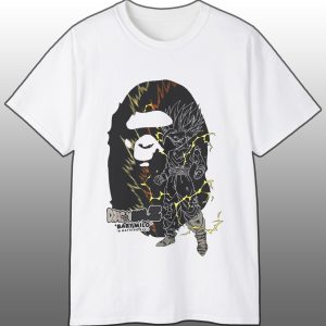 Rare Bape Dragon Ball Z Son Gohan Ape Head Shirt