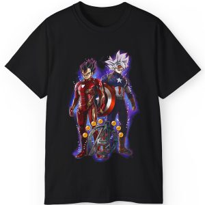 Rare Goku Vegeta Dragon Ball Marvel Avengers Endgame Shirt