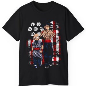 Rare Vintage Dragon Ball Goku Krillin Gangster Shirt