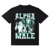 Alpha Male Ironic T-Shirt With Wolf Graphic, Ironic Alpha Male Unicorn Rainbow, Funny Unisex T-Shirt, Funny Graphic Tee, Offensive T-Shirt
